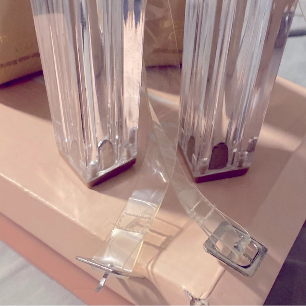 silver glazed heels